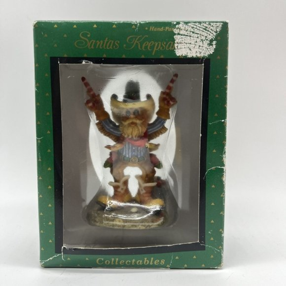 Santas Keepsake Candycane Cowboy Christmas Decoration Figurine Holiday‎